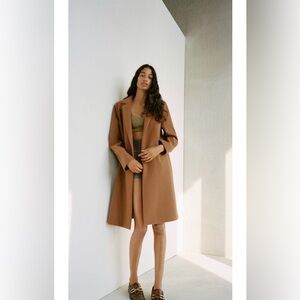 Zara Coat with Lapel Collar